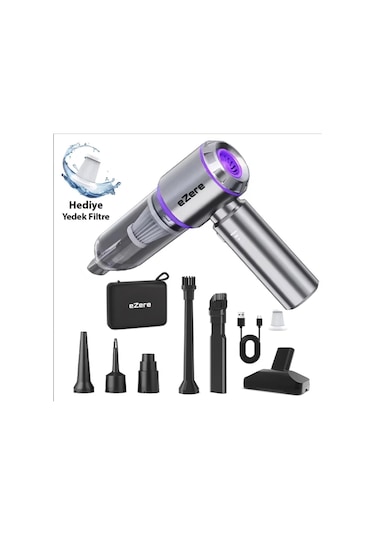 100w Çok Güçlü Ev Araba Süpürgesi Üfleme Özellikli 16000 Pa Emiş Gücü Garantili