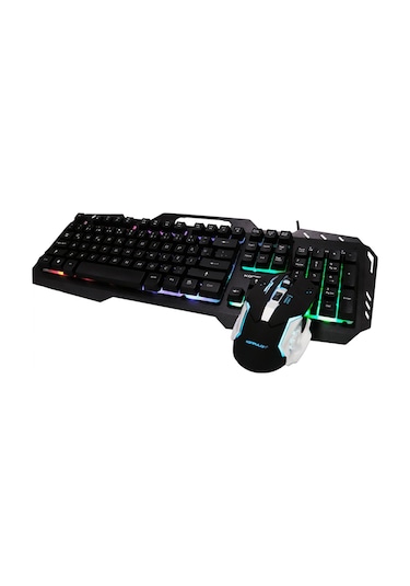 Konfulon W200 RGB Işıklı Türkçe Q Gaming Kablolu Klavye Mouse Set