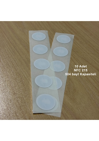 Beyaz Nfc Etiket Ntag215 25mm - 10 Adet - Bisiparisver