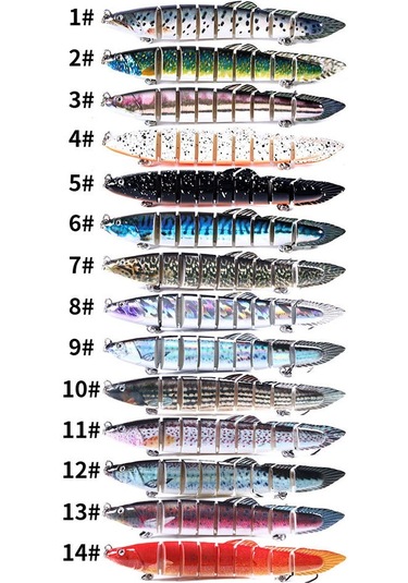 Hengjıa Çok Segmentli Balık Yemi Sahte Balık Yemi Luya Loach Yemi 7 14cm 21.4g