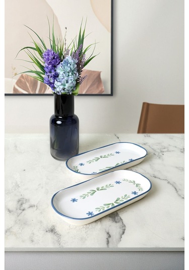 Keramika Daphne Noyan Kayık Tabak 26 Cm 2 Adet 22922 Çok Renkli