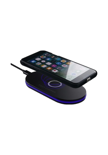 Sandwich Qi Uyumlu Kablosuz Şarj Aleti 5w-10w Hızlı Şarj, Siyah, Aşırı Gerilim & Akım Koruması, Led Göstergeli Şarj Cihazı