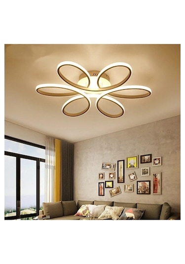 Sedef Eskitme Renk Gün Işığı Ve Beyaz Led Yatak Odası Salon Avize Eskitme