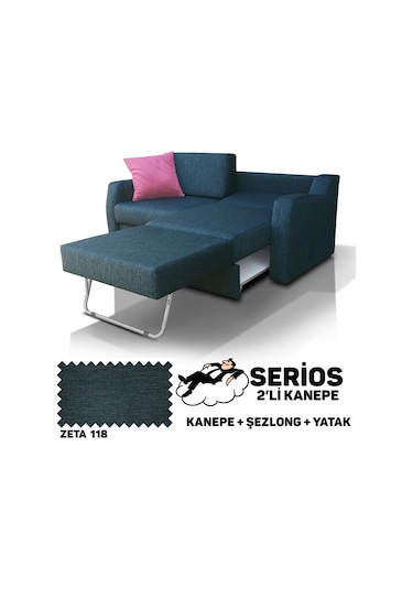 Serios Şezlonglu Yataklı Kanepe - Zeta 118