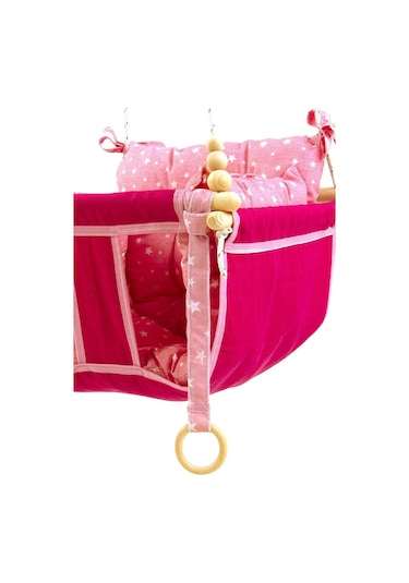 Bundera Wag Swing Pembe Çocuk Ahşap Salıncak Bebek Hamak