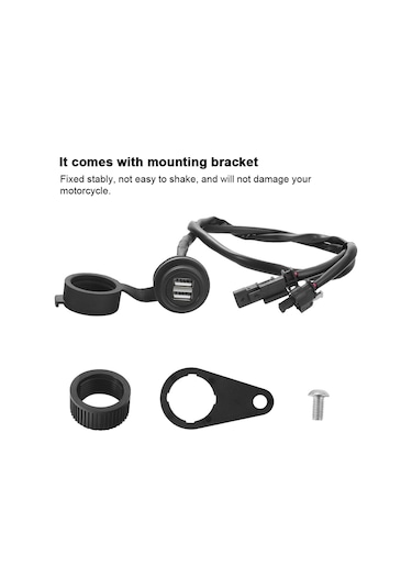 Hallow-motosiklet Usb Şarj Soketi Modifiye Usb Şarj Adaptörü Lmk00096