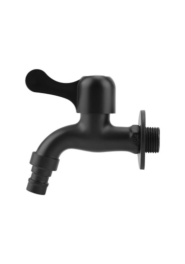 Dış Mekan Musluğu 304 Paslanmaz Çelik Siyah Duvara Monte Musluk Bahçe Su Musluğu Banyo İçin 1