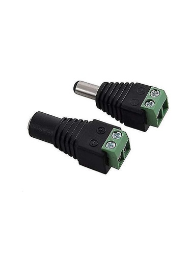 Çift Dc Konnektörler 5,5x2,1 Mm 12 V Güç Erkek/dişi Jak Cctv