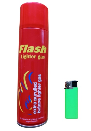 Flash Çakmak Gazı + Manyetolü Çakmak Çok Renkli