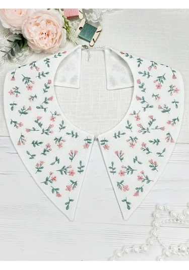 Matta Stıl' Nakışlı Yakalı 137892558 Beyaz