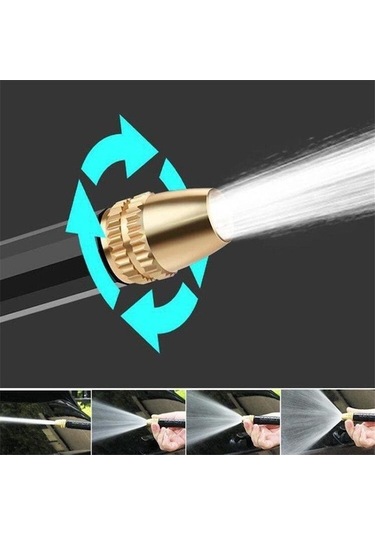 Besthome1 Jms Yüksek Basınçlı Su Tabancası, Araba Yıkama, Zemin Temizleme, Çim Avlu Bahçe Sulama, Nozulu Yağmurlama, Profesyone Siyah