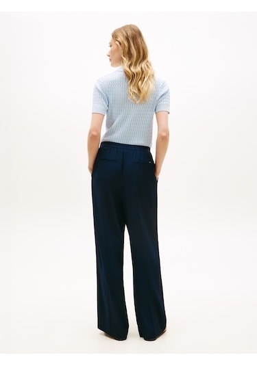 Tommy Hilfiger Vıscose Twıll Pull On Loose Str Kadın Mavi Pantolon - Ww0ww48996 Tommy Hilfiger Vıscose Twıll Pull On Loose Str Kadın Mavi Pantolon - Ww0ww48996