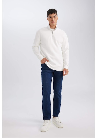 DeFacto 3 İplik Pamuklu Şardonlu İçi Polarlı Comfort Regular Fit Rahat Kalıp Dik Yaka Fermuarlı Kalın Sweatshirt D9067AXNSWT32 DeFacto 3 İplik Pamuklu Şardonlu İçi Polarlı Comfort Regular Fit Rahat Kalıp Dik Yaka Fermuarlı Kalın Sweatshirt D9067AXNSWT32