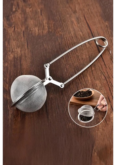 Paslanmaz Çelik Bitki Çayı Süzgeci 6,5 Cm Demlik Poşet Çay Filtre Aparatı Çok Renkli