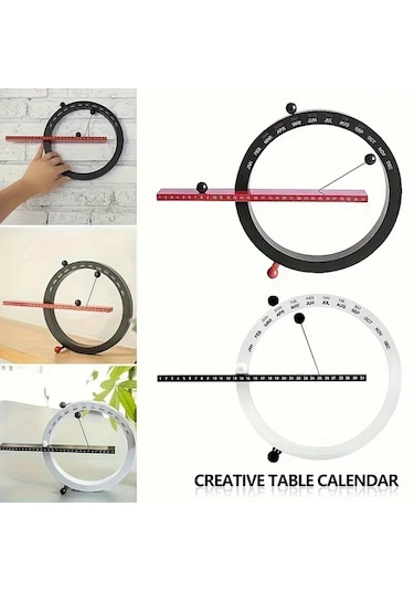 Maxaccess Manyetik Küre Saat Ve Sonsuz Duvar Takvimi - Modern Avrupa Tarzı Beyaz Ev Ofis Dekoru