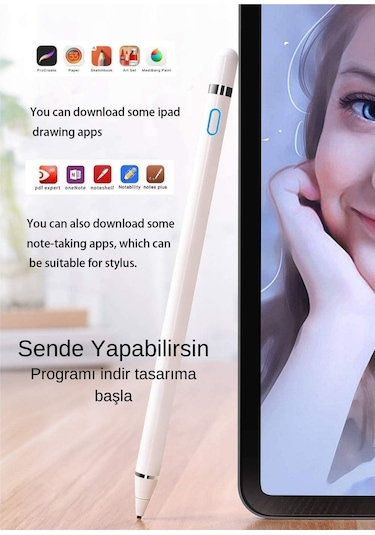 Galaxy Tab A9+ Uyumlu Dokunmatik Ekran Kalemi Yazı Ve Çizim İçin Stylus Pen