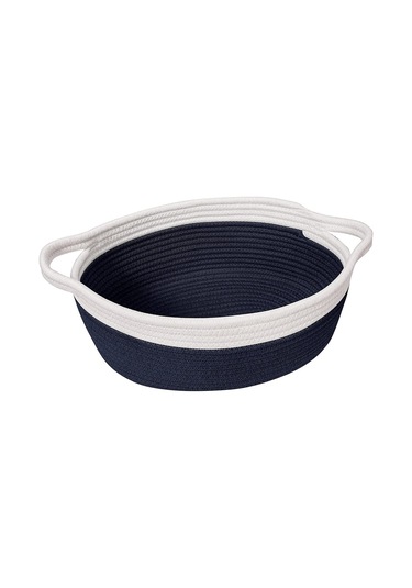 Oval Jüt Düzenleyici Sepet 30cm X 12cm Siyahbeyaz