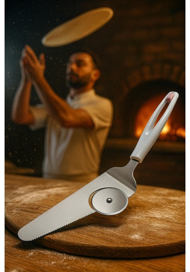 Again Pizza Kesme & Servis Spatula Paslanmaz Çelik