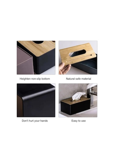 Turuncu Ahşap Doku Tutucu Ev Doku Saklama Kutusu Çıkarılabilir Doku Kutusu Zarif Ve Basit