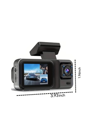 Monyee Araba Dvr Çift Kameralı Siyah A98 - 1080p Hd, Gece Görüşü, Döngü Kayıt, Çarpma Kilidi, 2 İnç Ips Ekran Sd Kart Yok