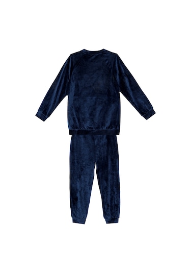 Denokids Kadife Unicorn Kız Çocuk Eşofman Takımı - Lacivert