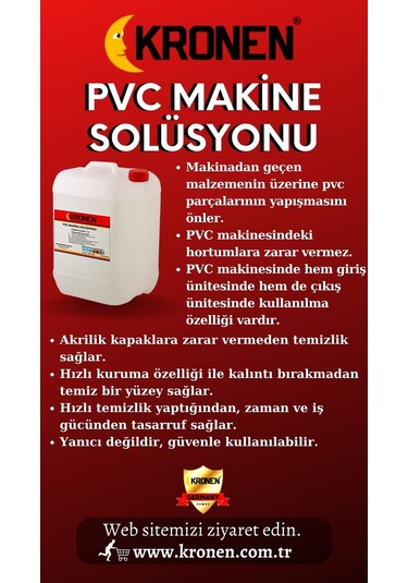Kronen Pvc Makina Temizleme Solüsyonu 10 Lt