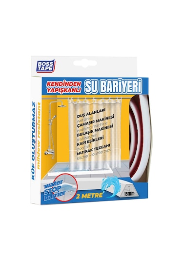 Duş, Kapı Eşiği, Mutfak Tezgahı Etrafı Su Kesici Bariyer - 2 Metr