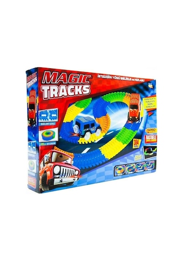 Kayyum Oyuncak Magic Tracks Pilli Işıklı 384 Parça Yarış Pisti 2