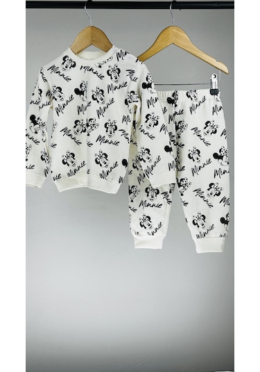 Kız Bebek 2 Li Günlük Pamuklu Takım Alt Üst Günlük Şık Set 6 24 A Beyaz