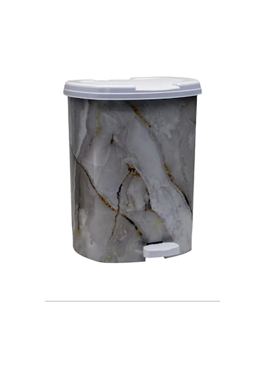 Asude 2 No Desenli Pedallı Çöp Kovası Royaleks-asd187 Çok Renkli