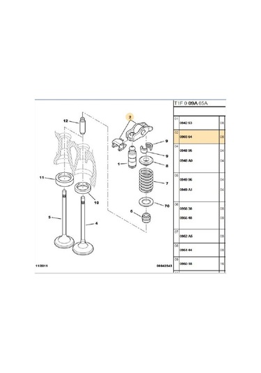 Subap Tuşu Partner Berlingo Dw10 50006430-090364