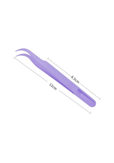 Koodmax Hassas Elektronik Ve El Sanatları Tamir Cımbızı Sert Plastik 12cm Kavisli Cımbız Mor