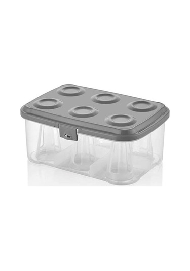 Periboia Bardak Taşıma Kutusu Şeffaf - 6 Bardak Kapasiteli Piknik Çok Renkli