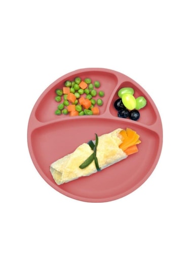 Vakum Tabanlı Silikon Tabak Porsiyon Bordo 6ay