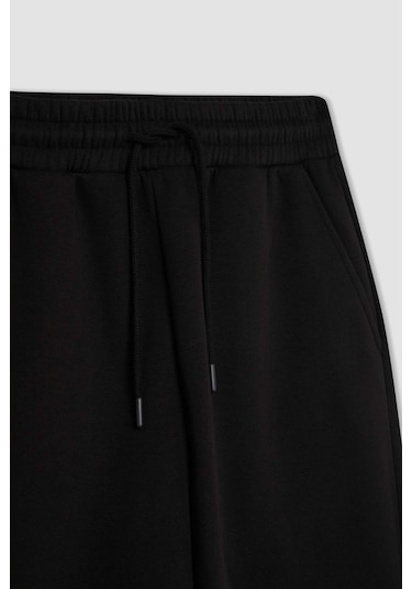 DeFacto Standart Fit Kalın Jogger Eşofman Altı Bel Paça Lastikli Basic Düz Uzun Boy S7370AZ24WNBK81