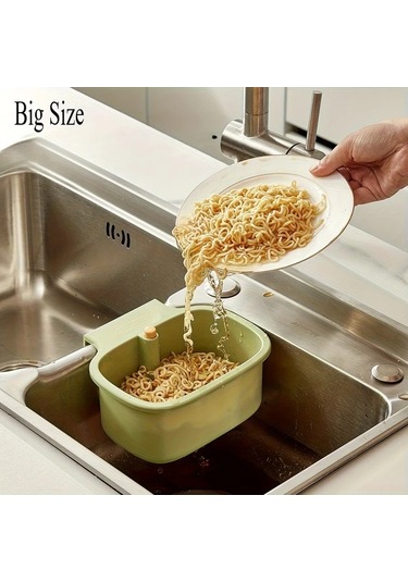 Dashanshop Yeşil 1 Adet Büyük Çok Amaçlı Askılı Kare Lavabo Filesi, Mutfak & Banyo Drenaj Sepeti Yeşil