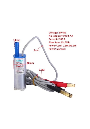 Rich 24 Volt Plastik Dalgıç Tipi Sıvı Aktarma Pompası Arapuarlı