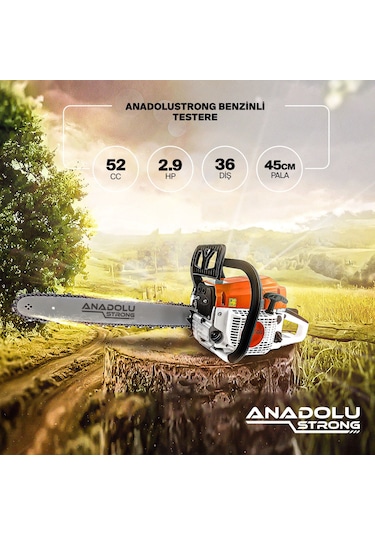Anadolu Strong ANS1041 2.9 HP 45 CM Palalı Benzinli Motorlu Testere