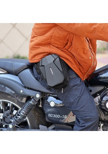 Rz566 Genişleyebilir Dayanıklı Motosiklet Bacak Bel Omuz Çantası Siyah