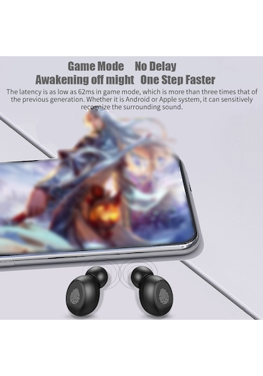 Vkemall Siyah Ip67 Su Geçirmez Bt5.0 Kulaklıklar: Otomatik Eşleşme, Mikrofonlu Hd Konuşma, Akıllı Gürültü Engelleme, Hifi Ses