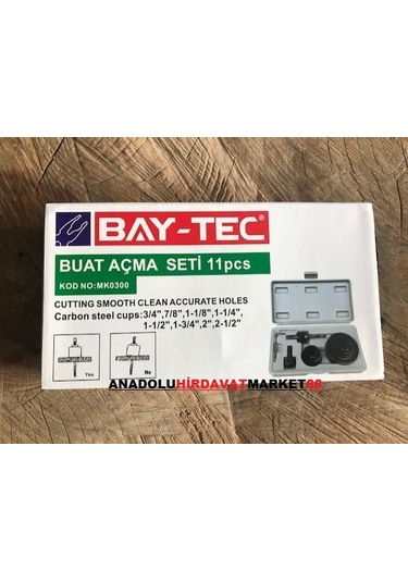 Baytec 11Parça Panç Buat Seti Ahşap Delici Set Alçipan Delme Seti