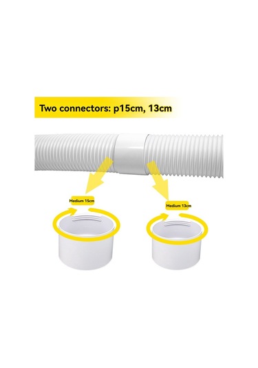 Reedark Taşınabilir Klima Boru Bağlantısı 130mm - Isı Yalıtımılı Pencere Sızdırmazlık Tabanı - Abs/pp Malzeme