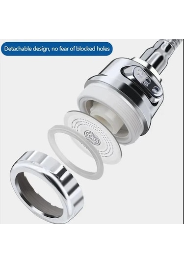 Joyhub Mingjin Shop2 2 Model-l V1 Tarzı 360 Derece Döner Mutfak Musluk Memesi Adaptörü Ayarlanabilir Mutfak Aletleri 3 Mod Genişletici Banyo Mutfak Aksesuarları Rytvm3 Renkli Çok Renkli