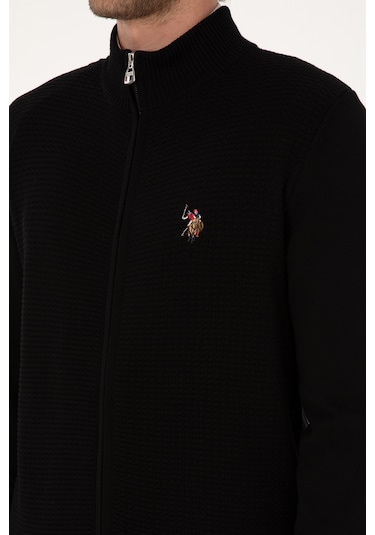 U.s. Polo Assn. Erkek Siyah Hırka Triko 50307800-vr046 Siyah