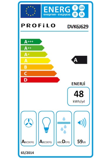 Profilo DVK6J629 Duvar Tipi Davlumbaz 60 CM
