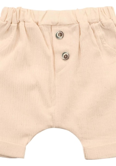 Düğme Detaylı Erkek Bebek Takım Yeşil Bipamuk 001