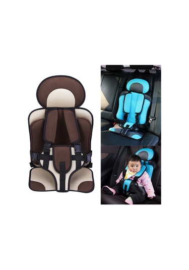 Sones Araba Taşınabilir Çocuk Koltuğu, Boyut: 54 X 36 X 25cm Kahve + Bej