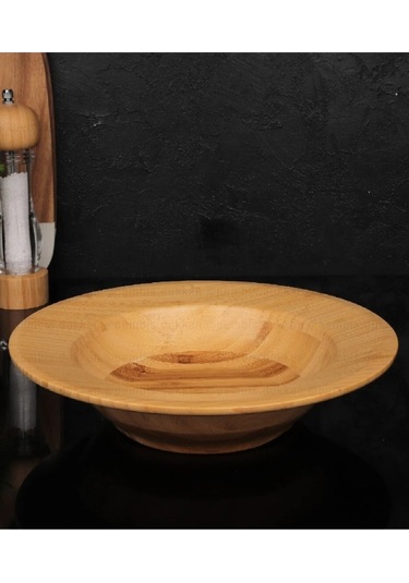 Mien Yuvarlak Bambu Makarna Tabağı 1278 Ahşap