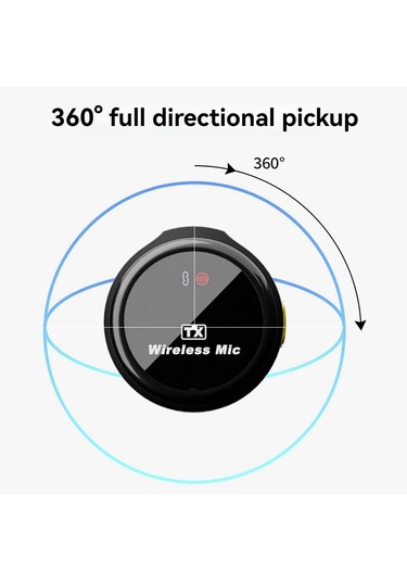 Kablosuz Lavalier Mikrofon Düğme Tipi Açık Hava Canlı Yayın