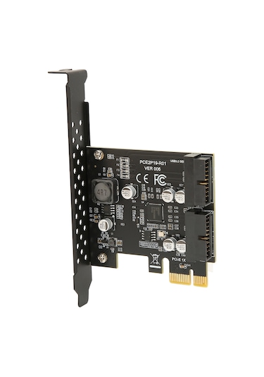 Fosenze Pcıe 1x'den Usb 3.2 Gen1'e Çevirici Kart - 2x 19pın Çıkış, 5gbps Hız, Renesas Upd720201, Windows/linux Desteği